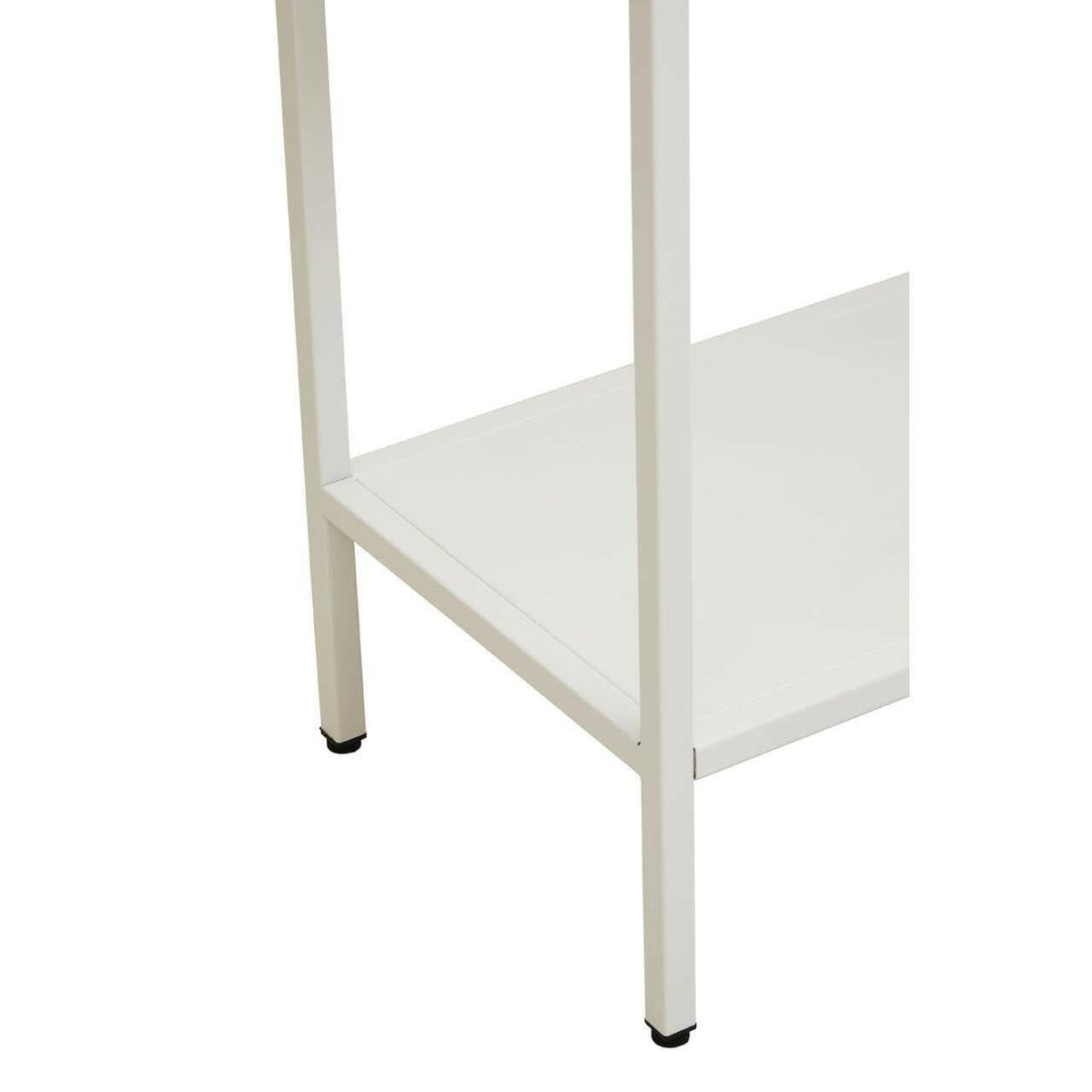 Acier Two Door White Cabinet With Shelf.