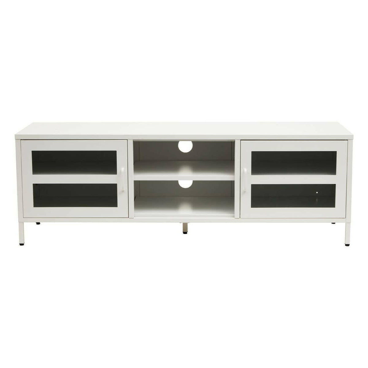 Acier Two Door White Media Unit.