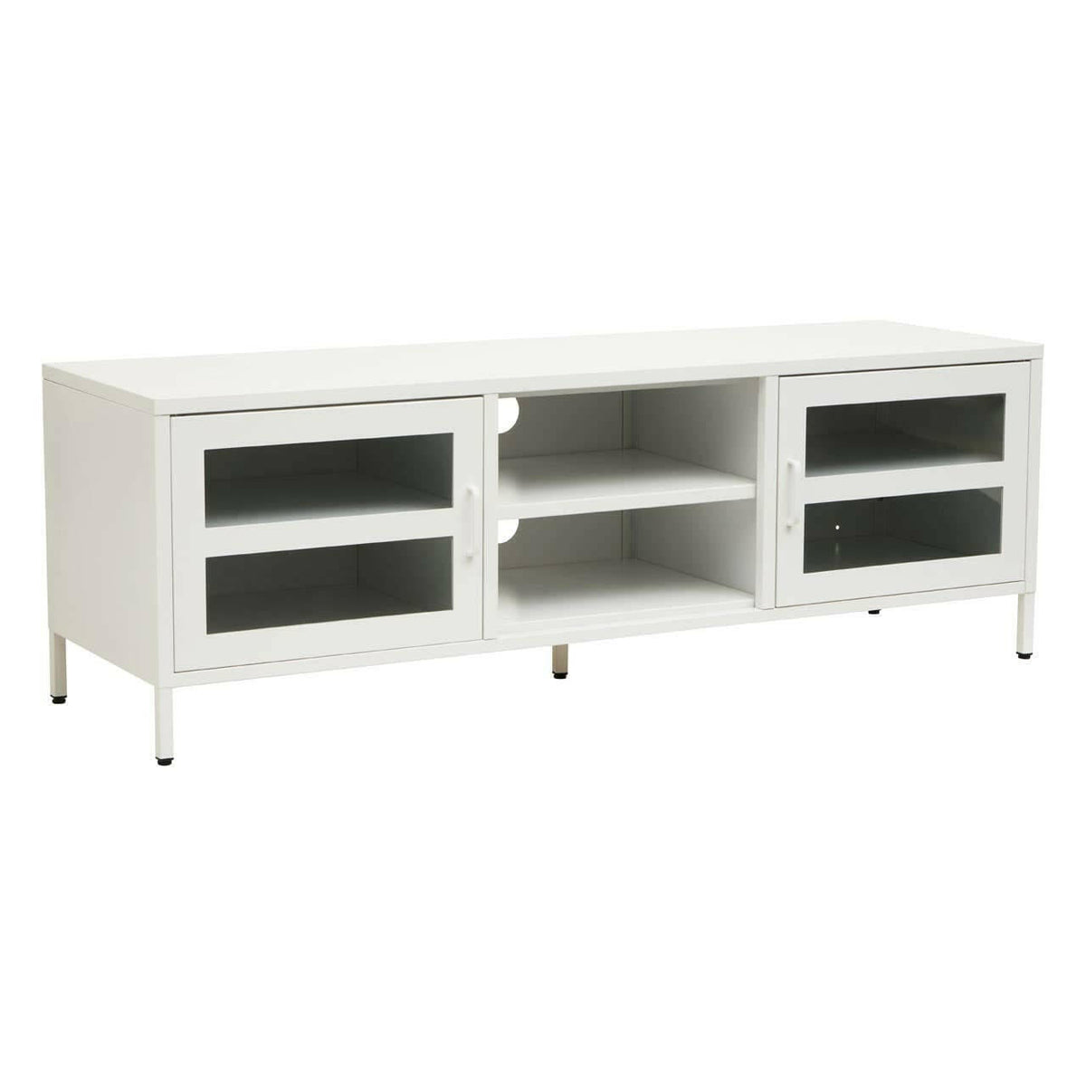 Acier Two Door White Media Unit.