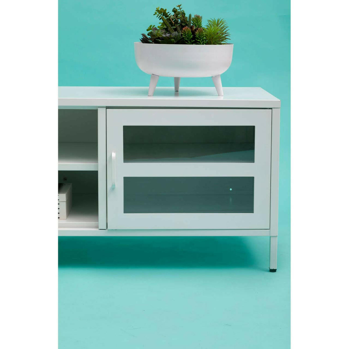 Acier Two Door White Media Unit.