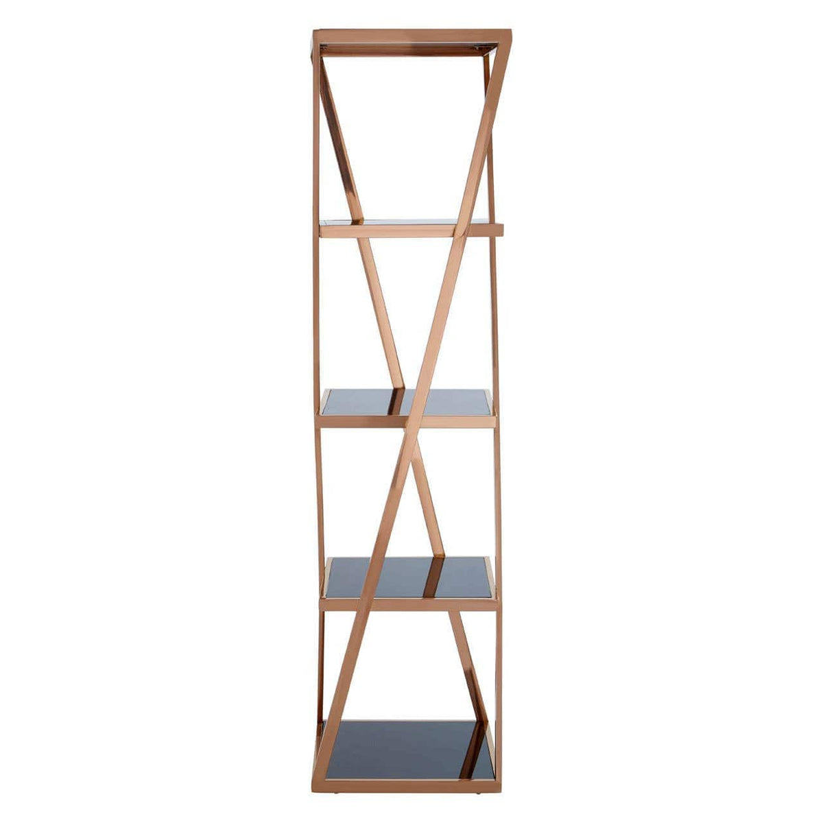 Noosa & Co. Living Ackley 5 Tier Rose Gold Shelf Unit House of Isabella UK