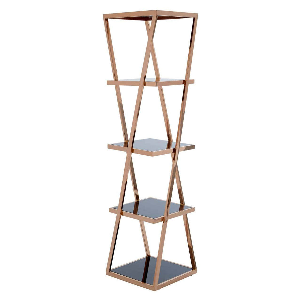 Noosa & Co. Living Ackley 5 Tier Rose Gold Shelf Unit House of Isabella UK