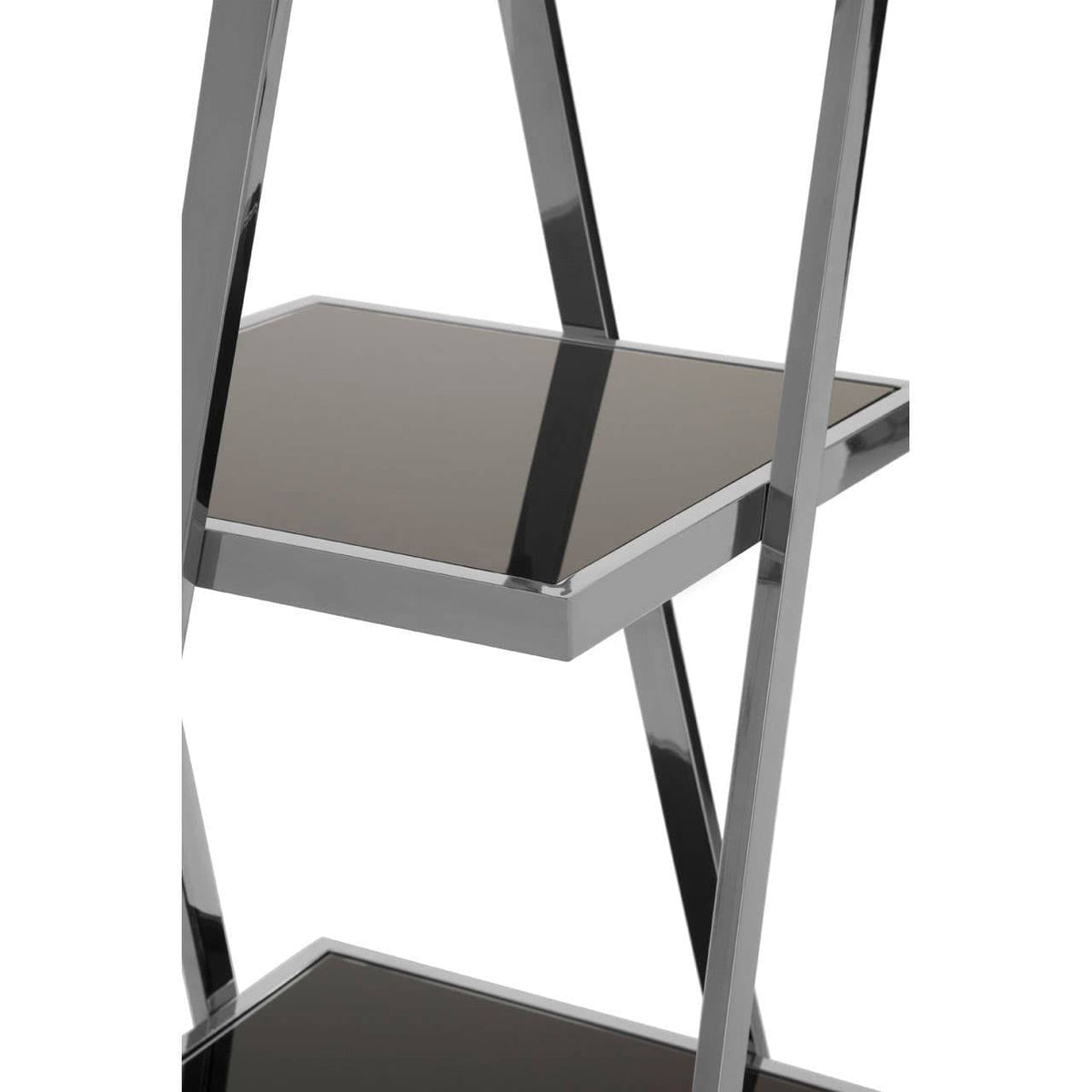 Noosa & Co. Living Ackley Chrome Finish Shelf Unit House of Isabella UK