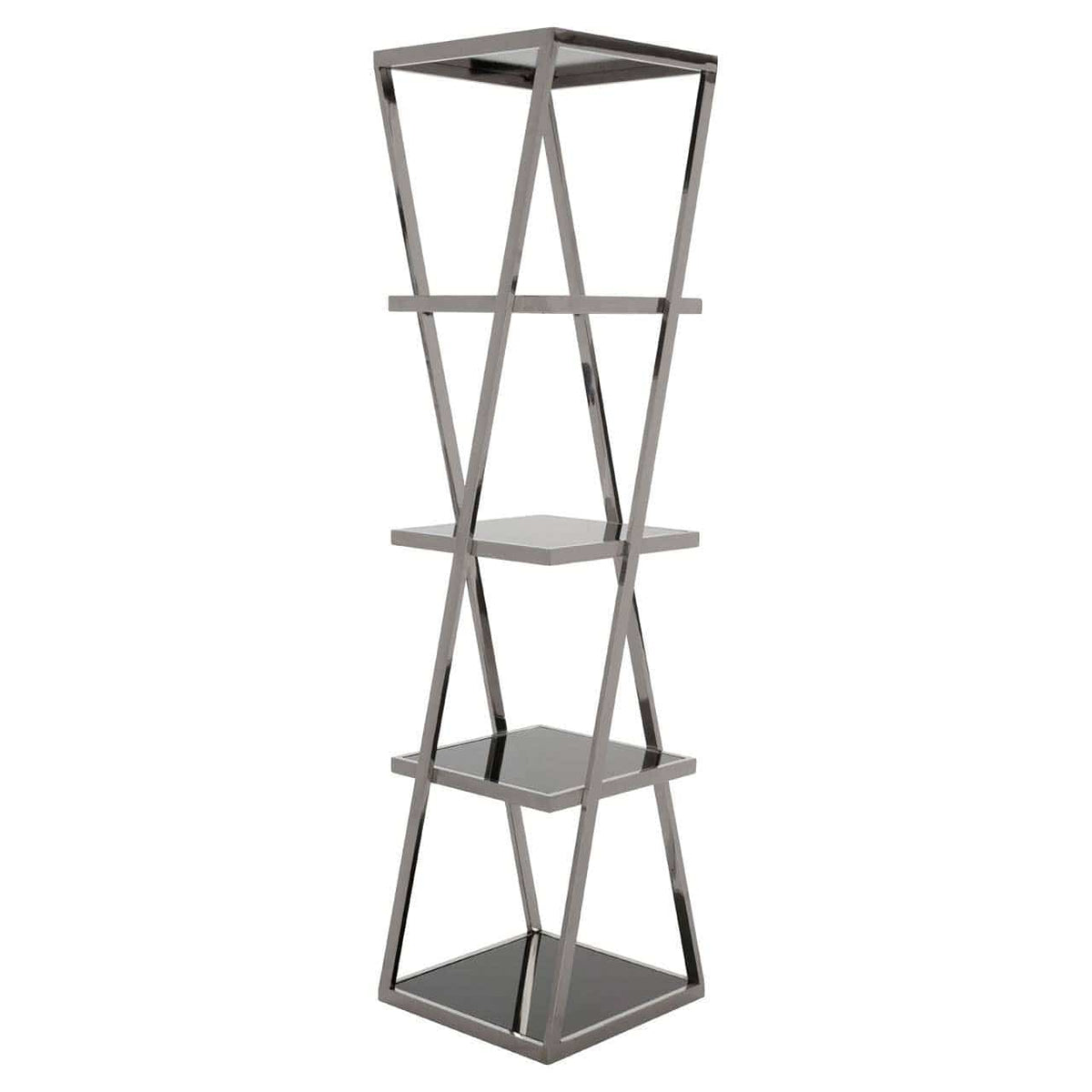 Noosa & Co. Living Ackley Chrome Finish Shelf Unit House of Isabella UK