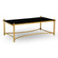 Noosa & Co. Living Ackley Gold Coffee Table with Black Glass House of Isabella UK