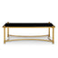 Noosa & Co. Living Ackley Gold Coffee Table with Black Glass House of Isabella UK