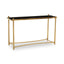 Noosa & Co. Living Ackley Gold Console Table with Black Glass House of Isabella UK
