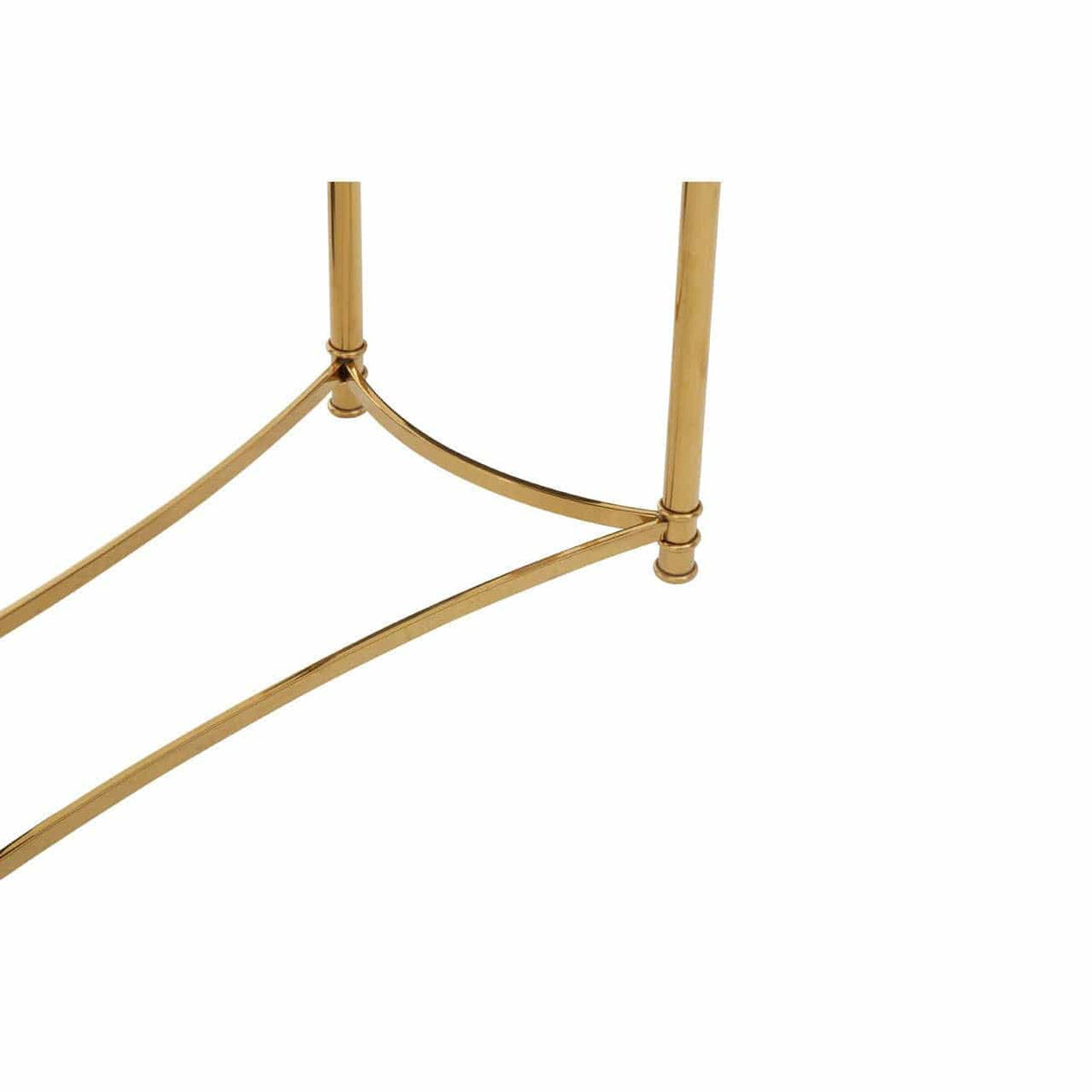 Noosa & Co. Living Ackley Gold Console Table with Black Glass House of Isabella UK