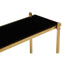 Noosa & Co. Living Ackley Gold Console Table with Black Glass House of Isabella UK