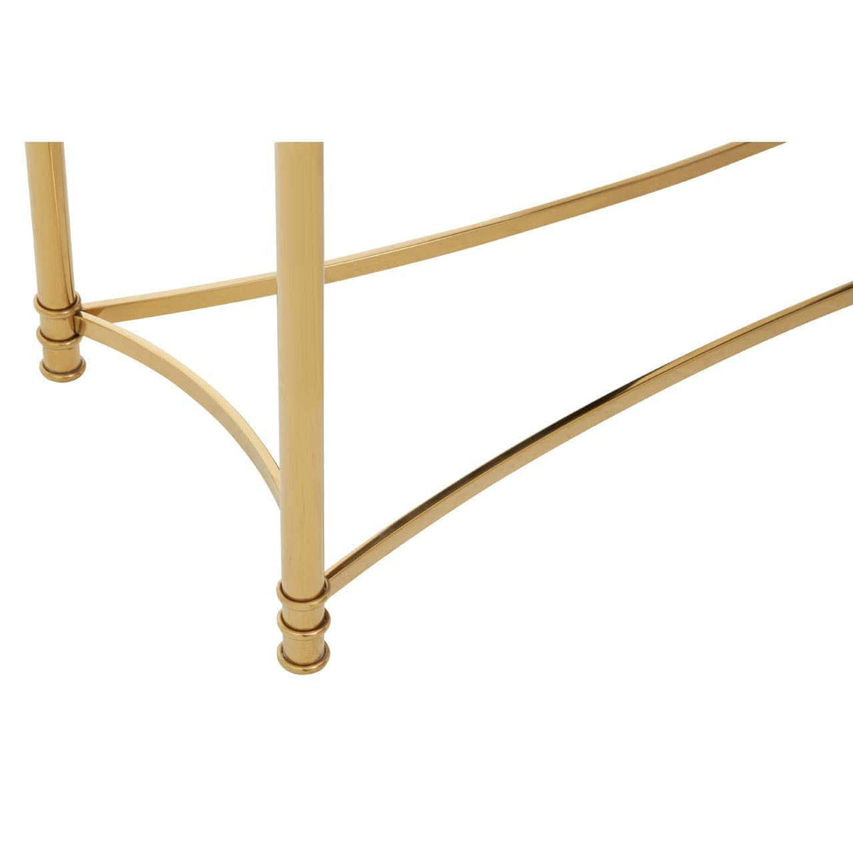 Noosa & Co. Living Ackley Gold Console Table with Black Glass House of Isabella UK