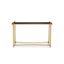 Noosa & Co. Living Ackley Gold Console Table with Black Glass House of Isabella UK