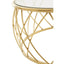 Noosa & Co. Living Ackley Gold Round Coffee Table with Clear Glass House of Isabella UK