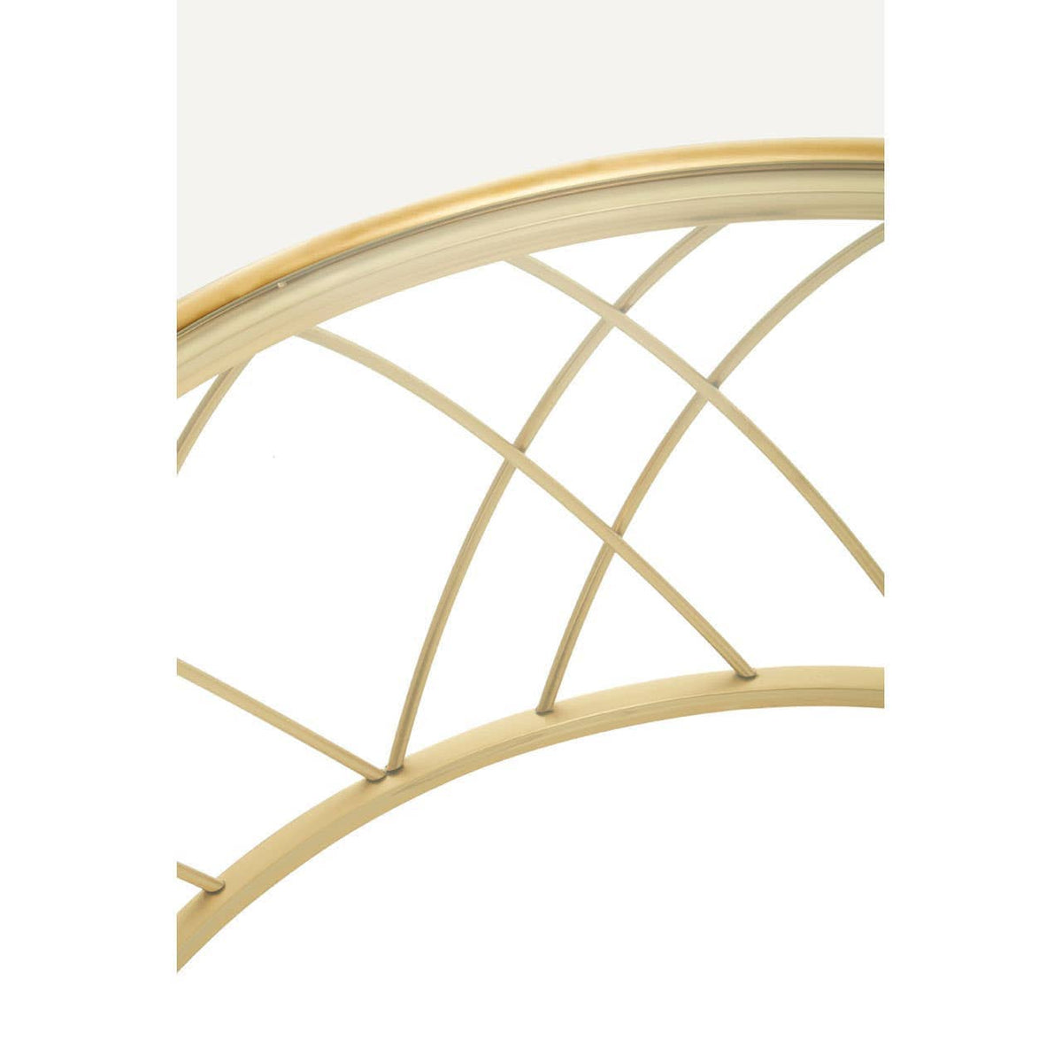 Noosa & Co. Living Ackley Gold Round Coffee Table with Clear Glass House of Isabella UK