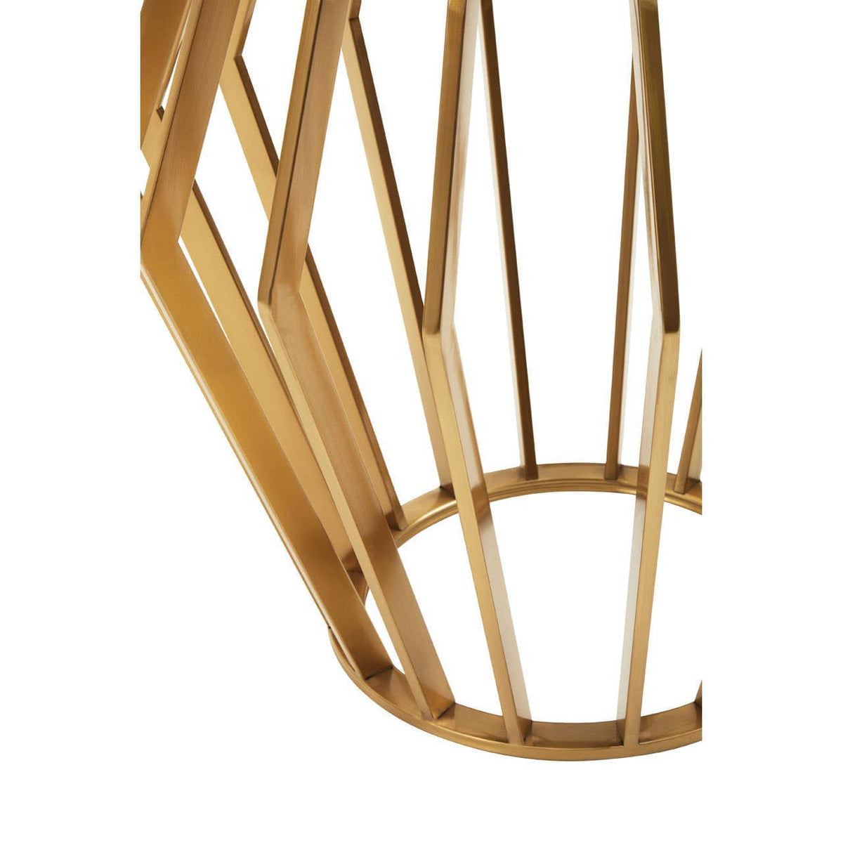 Noosa & Co. Living Ackley Gold Round Side Table with Black Glass House of Isabella UK