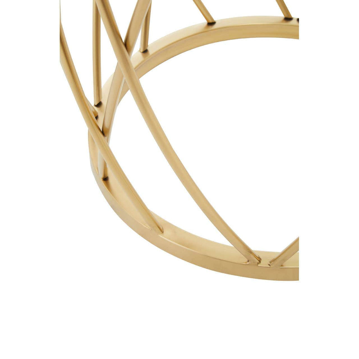 Noosa & Co. Living Ackley Gold Round Side Table with Clear Glass House of Isabella UK