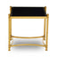 Noosa & Co. Living Ackley Gold Side Table with Black Glass House of Isabella UK