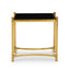 Noosa & Co. Living Ackley Gold Side Table with Black Glass House of Isabella UK