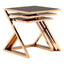 Noosa & Co. Living Ackley Rose Gold Finish set of 3 Nesting Tables with Black Glass House of Isabella UK
