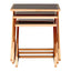 Noosa & Co. Living Ackley Rose Gold Finish set of 3 Nesting Tables with Black Glass House of Isabella UK