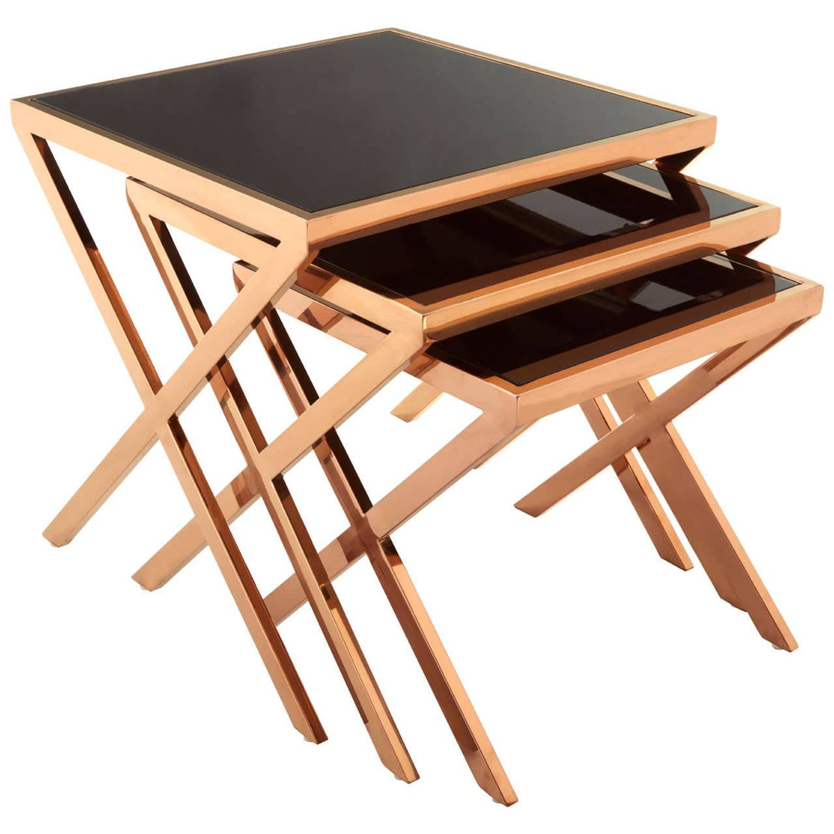 Ackley Rose Gold Nesting Tables.