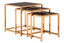 Noosa & Co. Living Ackley Set of 3 Gold Frame Nesting Tables with Black Glass House of Isabella UK
