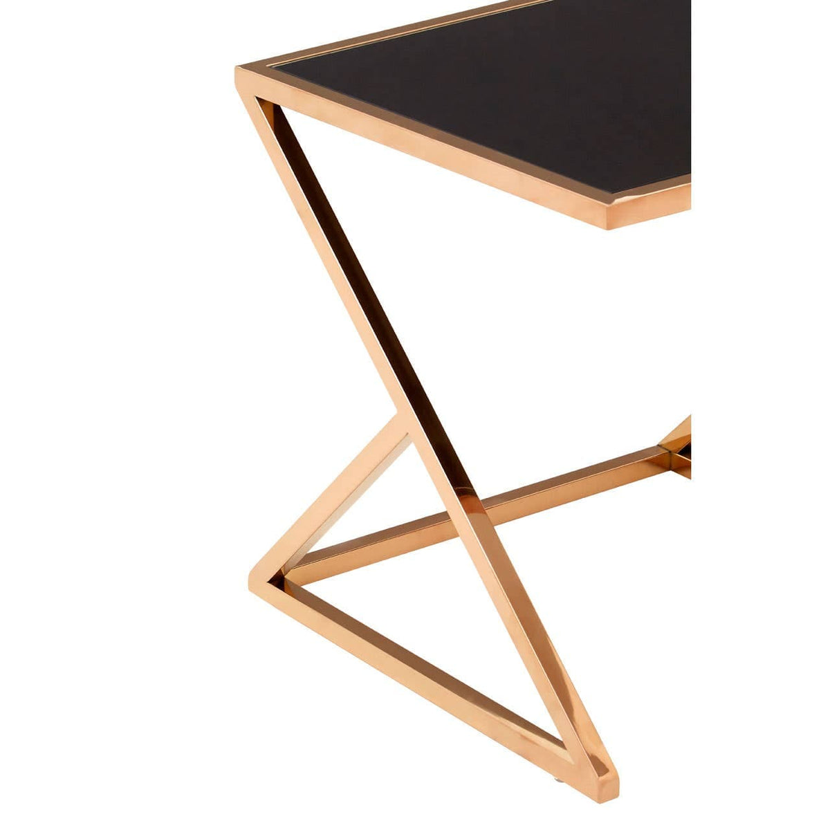 Ackley Set Of 3 Rose Gold Finish Nesting Tables.