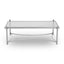 Noosa & Co. Living Ackley Silver Coffee Table with Clear Glass House of Isabella UK