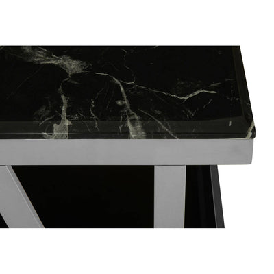 Noosa & Co. Living Ackley Silver Coffee Table with Marble Top House of Isabella UK