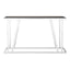 Noosa & Co. Living Ackley Silver Console Table With Black Glass House of Isabella UK