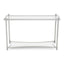 Noosa & Co. Living Ackley Silver Console Table with Clear Glass House of Isabella UK