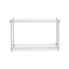 Noosa & Co. Living Ackley Silver Console Table with Clear Glass House of Isabella UK