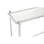 Noosa & Co. Living Ackley Silver Console Table with Clear Glass House of Isabella UK