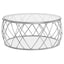 Noosa & Co. Living Ackley Silver Round Coffee Table with Clear Glass House of Isabella UK
