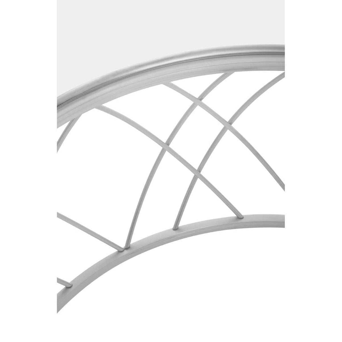 Noosa & Co. Living Ackley Silver Round Coffee Table with Clear Glass House of Isabella UK