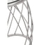 Noosa & Co. Living Ackley Silver Round Side Table with Clear Glass House of Isabella UK