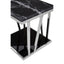 Noosa & Co. Living Ackley Silver Side Table With Black Marble Top House of Isabella UK
