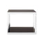 Noosa & Co. Living Ackley Silver Square Coffee Table with Black Glass House of Isabella UK