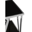 Noosa & Co. Living Ackley Silver Square Side Table with Black Glass House of Isabella UK