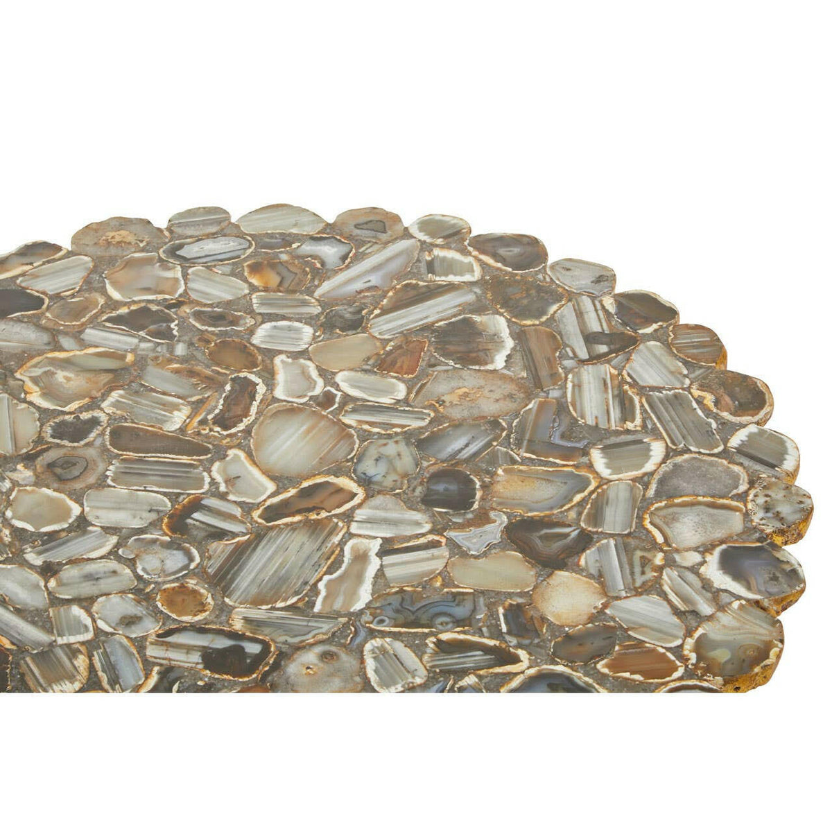 Agate Coffee Table With Cross Base.