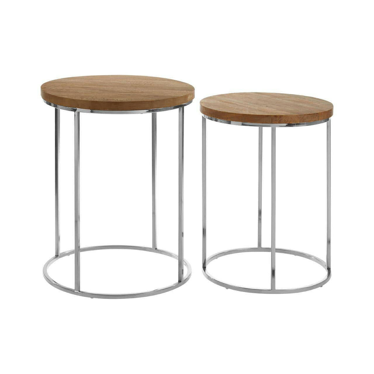 Agra Set Of 2 Round Side Tables.