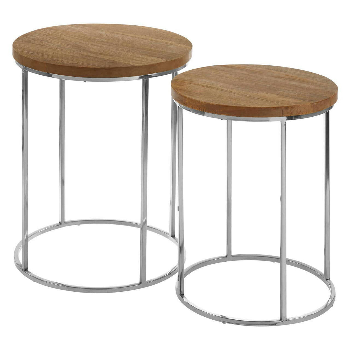 Agra Set Of 2 Round Side Tables.
