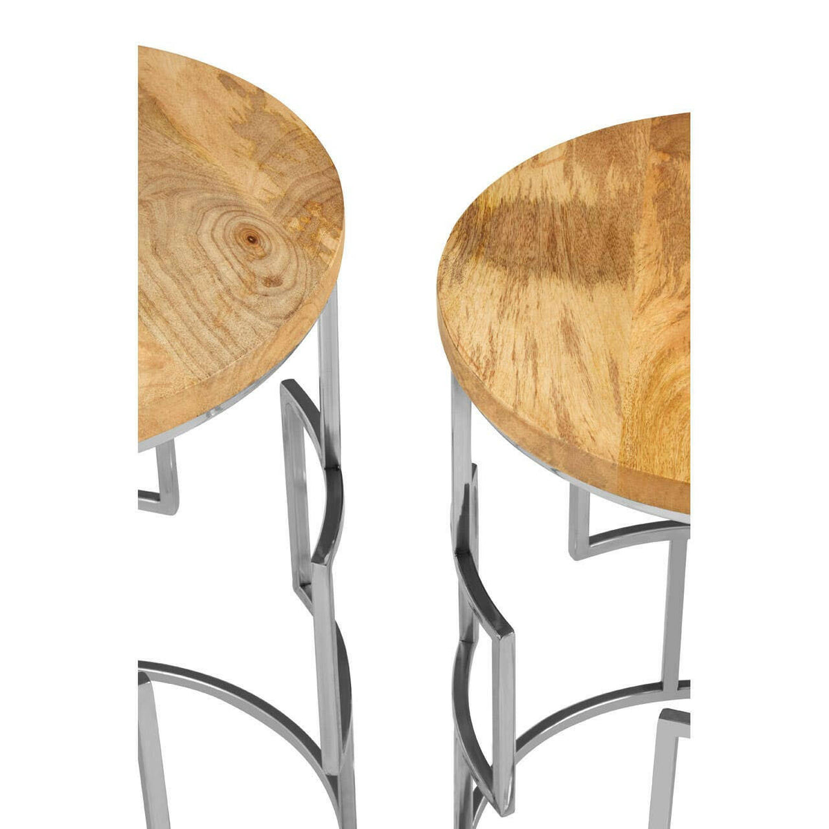 Agra Set Of 2 Square Design Side Tables.