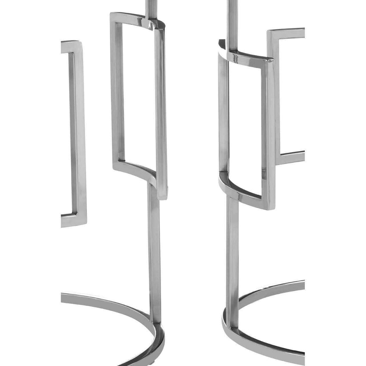 Agra Set Of 2 Square Design Side Tables.