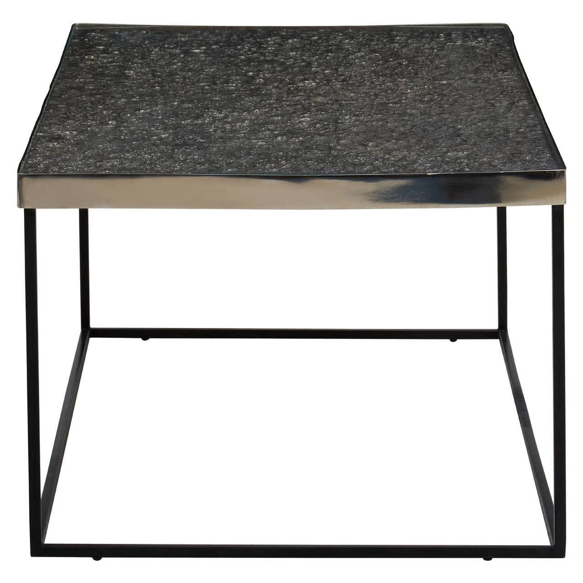 Noosa & Co. Living Akola Rectangle Coffee Table in Silver and Glass House of Isabella UK