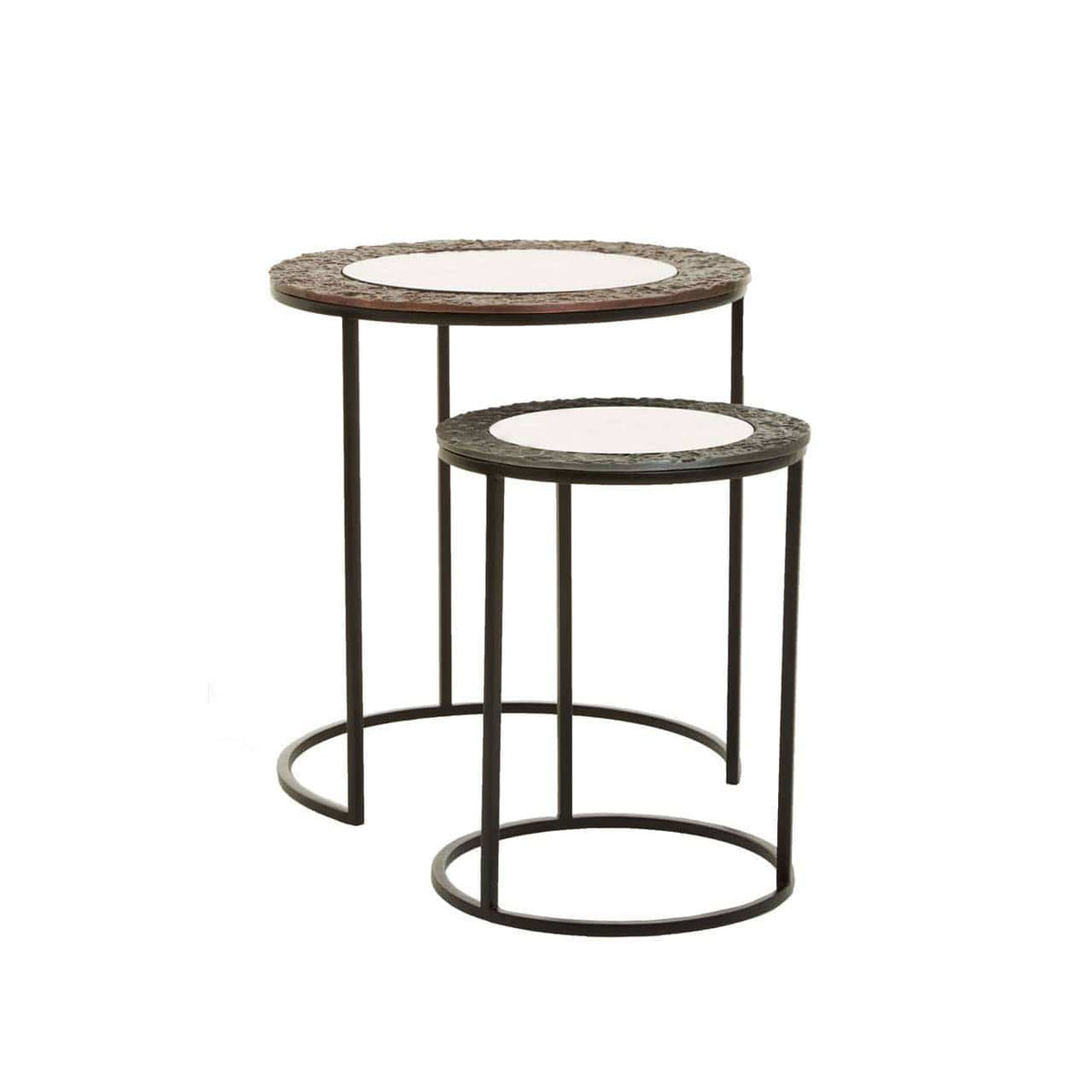 Noosa & Co. Living Akola Set Of 2 Round Nesting Tables House of Isabella UK