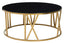 Noosa & Co. Living Alana Round Coffee Table with Gold Frame and Black Glass House of Isabella UK