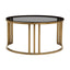 Noosa & Co. Living Alana Set of 2 Gold Base and Glass Top Round Nesting Coffee Tables House of Isabella UK