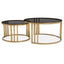 Noosa & Co. Living Alana Set of 2 Gold Base and Glass Top Round Nesting Coffee Tables House of Isabella UK
