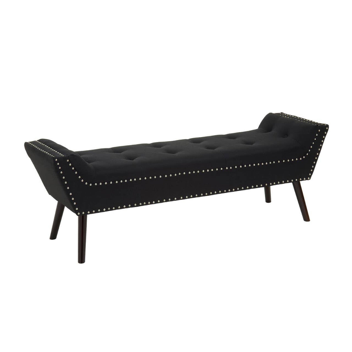 Alea Black Fabric Bench.