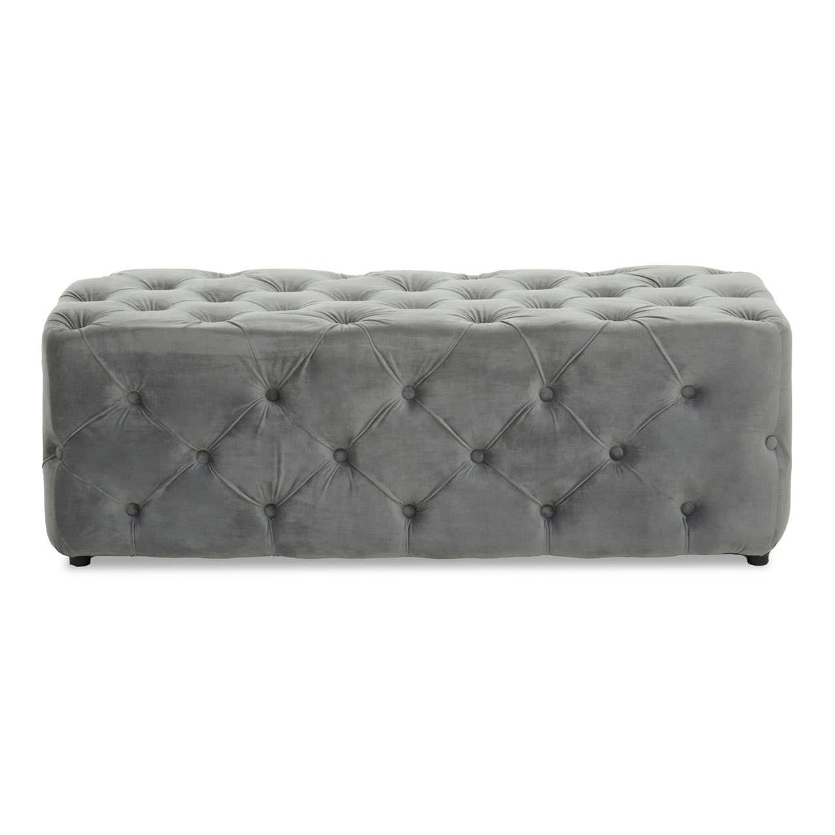 Alea Grey Velvet Bench.